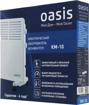 Конвектор Oasis KM-10 1000Вт белый - купить недорого с доставкой в интернет-магазине