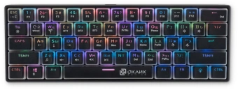 Клавиатура Оклик K763W механическая черный USB беспроводная BT/Radio Multimedia for gamer LED (1920548) кабель 1.5м - купить недорого с доставкой в интернет-магазине