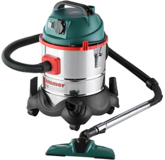 Строительный пылесос Hammer Flex PIL20A 1400Вт (уборка: сухая/влажная) зеленый - купить недорого с доставкой в интернет-магазине