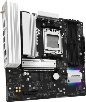 Материнская плата Asrock A620AM Pro RS WiFi Socket AM5 AMD A620A 4xDDR5 mATX AC`97 8ch(7.1) 2.5Gg RAID+HDMI+DP - купить недорого с доставкой в интернет-магазине