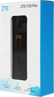 Модем 3G/4G ZTE F30Pro USB Wi-Fi VPN Firewall +Router внешний черный - купить недорого с доставкой в интернет-магазине