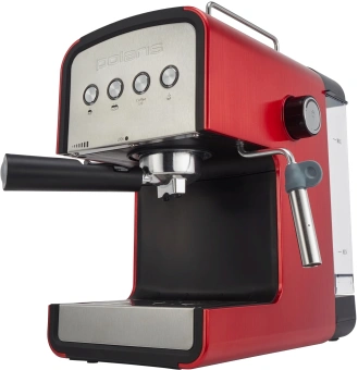 Кофеварка рожковая Polaris PCM 1516E Adore Crema 850Вт красный - купить недорого с доставкой в интернет-магазине