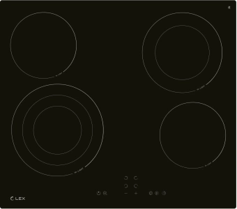 Варочная поверхность Lex EVH 642B BL черный - купить недорого с доставкой в интернет-магазине