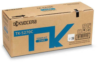 Картридж лазерный Kyocera TK-5270C 1T02TVCNL0 голубой (6000стр.) для Kyocera M6230cidn/M6630cidn/P6230cdn - купить недорого с доставкой в интернет-магазине