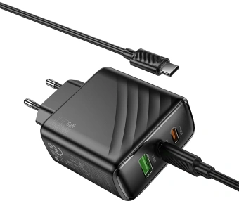 Сетевое зар./устр. Hoco CS26A Article 45W 3A (PD+QC) черный (PD45W) - купить недорого с доставкой в интернет-магазине