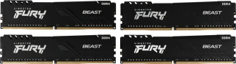 Память DDR4 4x32GB 3200MHz Kingston KF432C16BBK4/128 Fury Beast Black RTL Gaming PC4-25600 CL16 DIMM 288-pin 1.35В dual rank с радиатором Ret - купить недорого с доставкой в интернет-магазине