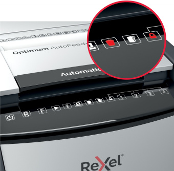 Шредер Rexel Optimum AutoFeed 50X черный с автоподачей (секр.P-4) фрагменты 50лист. 20лтр. скрепки скобы пл.карты - купить недорого с доставкой в интернет-магазине