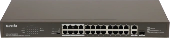Коммутатор Tenda TEF1126P-24-250W (L2) 24x100Мбит/с 2x1Гбит/с 1SFP 24PoE 230W неуправляемый - цена, купить или заказать с доставкой в интернет-магазине Коммутатор Tenda TEF1126P-24-250W (L2) 24x100Мбит/с 2x1Гбит/с 1SFP 24PoE 230W неуправляемый - купить недорого с доставкой в интернет-магазине