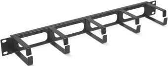 Кабельный органайзер горизонтальный Cabeus JB08-1U-BK кольца 1U шир.:19" глуб.:100мм - купить недорого с доставкой в интернет-магазине