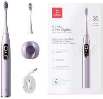 Зубная щетка электрическая Oclean X Pro Digital Y2076 фиолетовый - купить недорого с доставкой в интернет-магазине