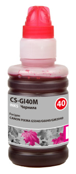 Чернила Cactus CS-GI40M GI-40 пурпурный 70мл для Canon Pixma G5040/G6040/GM2040 - купить недорого с доставкой в интернет-магазине