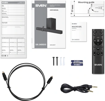 Саундбар Sven SB-2400DD 1.1 черный 400Вт BT - купить недорого с доставкой в интернет-магазине
