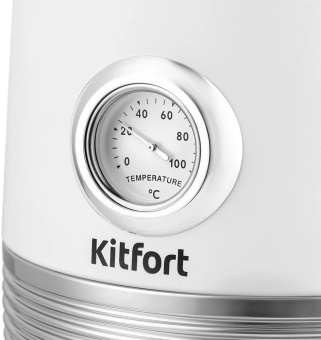 Чайник электрический Kitfort КТ-6603 1.7л. 2200Вт белый корпус: металл/пластик - купить недорого с доставкой в интернет-магазине
