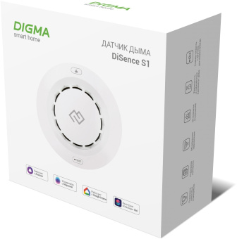 Датчик задымления Digma DiSense S1 (DSS1) белый - купить недорого с доставкой в интернет-магазине