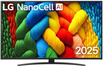 Телевизор LED LG 50" 50NANO81A6A.ARUG черный 4K Ultra HD 60Hz DVB-T DVB-T2 DVB-C DVB-S DVB-S2 USB WiFi Smart TV - купить недорого с доставкой в интернет-магазине