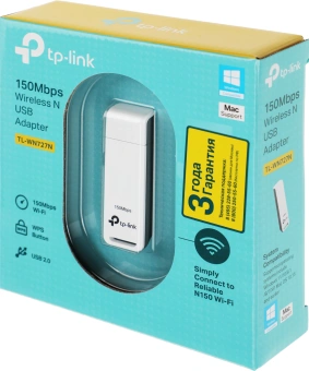 Сетевой адаптер Wi-Fi TP-Link TL-WN727N N150 USB 2.0 (ант.внутр.) 1ант. - купить недорого с доставкой в интернет-магазине