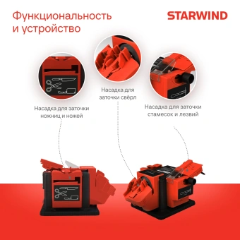 Электроточило Starwind BGM65-100 100Вт 6700об/мин d=55мм t=7мм - купить недорого с доставкой в интернет-магазине