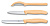 Набор ножей кухон. Victorinox Paring 2 Knife Set (6.7116.31L92) компл.:2предм. овощеч. оранжевый карт.коробка