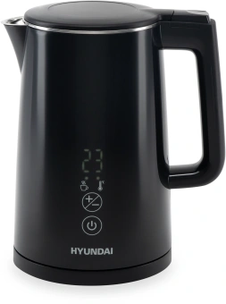 Чайник электрический Hyundai HYK-S5509 1.5л. 2200Вт черный корпус: металл/пластик - купить недорого с доставкой в интернет-магазине