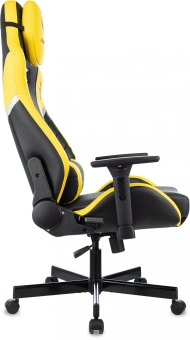 Кресло игровое Knight Thunder 5X черный/желтый экокожа крестов. металл - купить недорого с доставкой в интернет-магазине