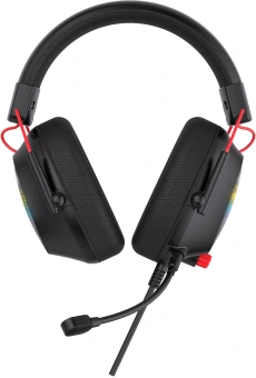 Наушники с микрофоном Оклик HS-L305G черный/красный 2м мониторные оголовье (2060511) - купить недорого с доставкой в интернет-магазине