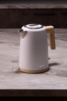 Чайник электрический Vitek VT-1154 1.7л. 2200Вт белый/дерево корпус: металл/пластик - купить недорого с доставкой в интернет-магазине