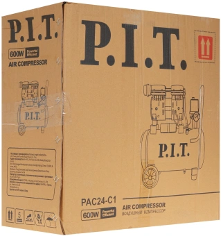 Компрессор поршневой P.I.T. PAC24-C1 безмасляный 110л/мин 24л 600Вт черный/красный - купить недорого с доставкой в интернет-магазине