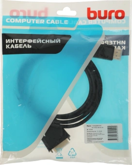Кабель аудио-видео Buro 1.1v DisplayPort (m)/DVI-D (Dual Link) (m) 2м. позолоч.конт. черный (BHP DPP_DVI-2) - купить недорого с доставкой в интернет-магазине