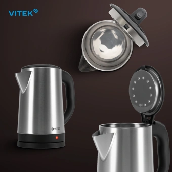 Чайник электрический Vitek VT-1150 1.8л. 1800Вт серебристый корпус: нерж.сталь - купить недорого с доставкой в интернет-магазине