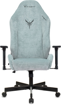 Кресло игровое Knight N1 Fabric серо-голубой Light-28 с подголов. крестов. металл - купить недорого с доставкой в интернет-магазине