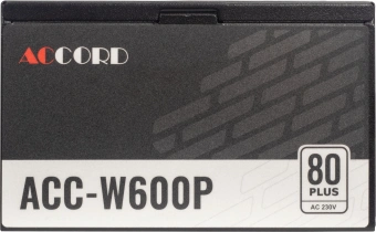 Блок питания Accord ATX 600W ACC-W600P 80 PLUS WHITE (20+4pin) 120mm fan 6xSATA - купить недорого с доставкой в интернет-магазине