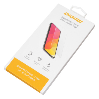 Защитное стекло для экрана Digma 2.5D для Apple iPhone 13 mini 2.5D 1шт. (DGG2AP13MA) - купить недорого с доставкой в интернет-магазине