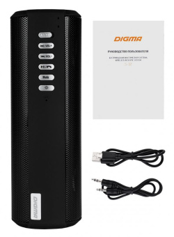 Колонка порт. Digma S-32 черный 6W 1.0 BT 2000mAh (SP326B) - купить недорого с доставкой в интернет-магазине