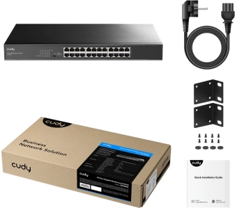 Коммутатор Cudy GS1024L (L2) 24x1Гбит/с неуправляемый - купить недорого с доставкой в интернет-магазине