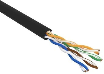 Кабель информационный Rexant 01-0045 кат.5E U/UTP 4X2X24AWG PE внешний 305м черный - купить недорого с доставкой в интернет-магазине