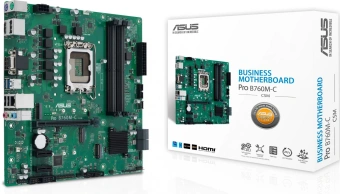 Материнская плата Asus PRO B760M-C-CSM Soc-1700 Intel B760 4xDDR5 mATX AC`97 8ch(7.1) GbLAN RAID+VGA+HDMI+DP - купить недорого с доставкой в интернет-магазине