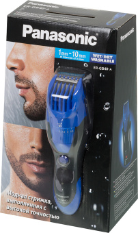 Машинка для стрижки Panasonic ER-GB40-A520 синий/черный (насадок в компл:1шт) - купить недорого с доставкой в интернет-магазине