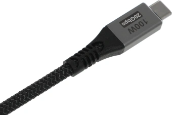 Кабель Premier 100W/4K 60HZ/20GBS USB Type-C (m)-USB Type-C (m) 1м черный - купить недорого с доставкой в интернет-магазине