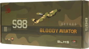 Клавиатура A4Tech Bloody S98 Aviator механическая зеленый USB for gamer LED (S98 AVIATOR) - купить недорого с доставкой в интернет-магазине