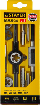 Набор метчиков/плашек Stayer 28012-H12_z01 в комплекте 12 предметов жесткий кейс - купить недорого с доставкой в интернет-магазине