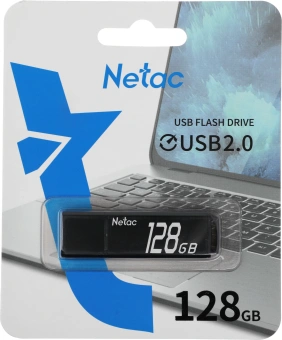 Флеш Диск Netac 128GB U351 NT03U351N-128G-20BK USB2.0 серый - купить недорого с доставкой в интернет-магазине