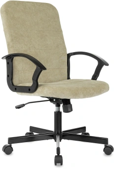 Кресло Бюрократ Triest Fabric песочный Light-21 крестов. металл черный - купить недорого с доставкой в интернет-магазине