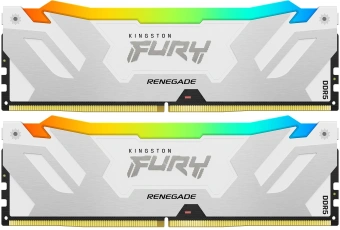 Память DDR5 2x32GB 6400MHz Kingston KF564C32RWAK2-64 Fury Renegade XMP RGB RTL Gaming PC5-51200 CL32 DIMM 288-pin 1.4В kit single rank с радиатором Ret - купить недорого с доставкой в интернет-магазине