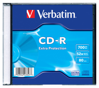Диск CD-R Verbatim 700Mb 52x Slim case (1шт) (43347) - купить недорого с доставкой в интернет-магазине