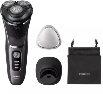 Бритва роторная Philips S3343/13 реж.эл.:3 питан.:аккум. черный - купить недорого с доставкой в интернет-магазине