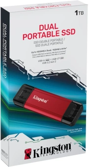 Накопитель SSD Kingston USB3.2 Gen2 1TB SPSD/1TB красный - купить недорого с доставкой в интернет-магазине