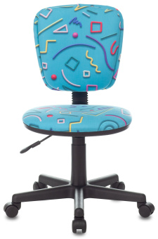 Кресло детское Бюрократ CH-204NX голубой Sticks 06 крестов. пластик - купить недорого с доставкой в интернет-магазине