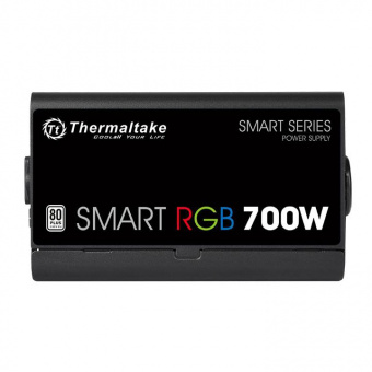 Блок питания Thermaltake ATX 700W Smart RGB 700 80+ (24+4+4pin) APFC 120mm fan color LED 6xSATA RTL - купить недорого с доставкой в интернет-магазине