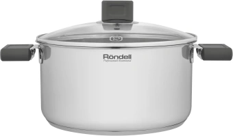 Кастрюля Rondell Quadro RDS-1597 5.1л. d=24см (с крышкой) стальной - цена, купить или заказать с доставкой в интернет-магазине Кастрюля Rondell Quadro RDS-1597 5.1л. d=24см (с крышкой) стальной - купить недорого с доставкой в интернет-магазине