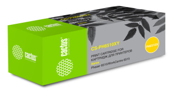 Картридж лазерный Cactus CS-PH6510XY 106R03695 желтый (4300стр.) для Xerox Phaser 6510/WC6515 - купить недорого с доставкой в интернет-магазине